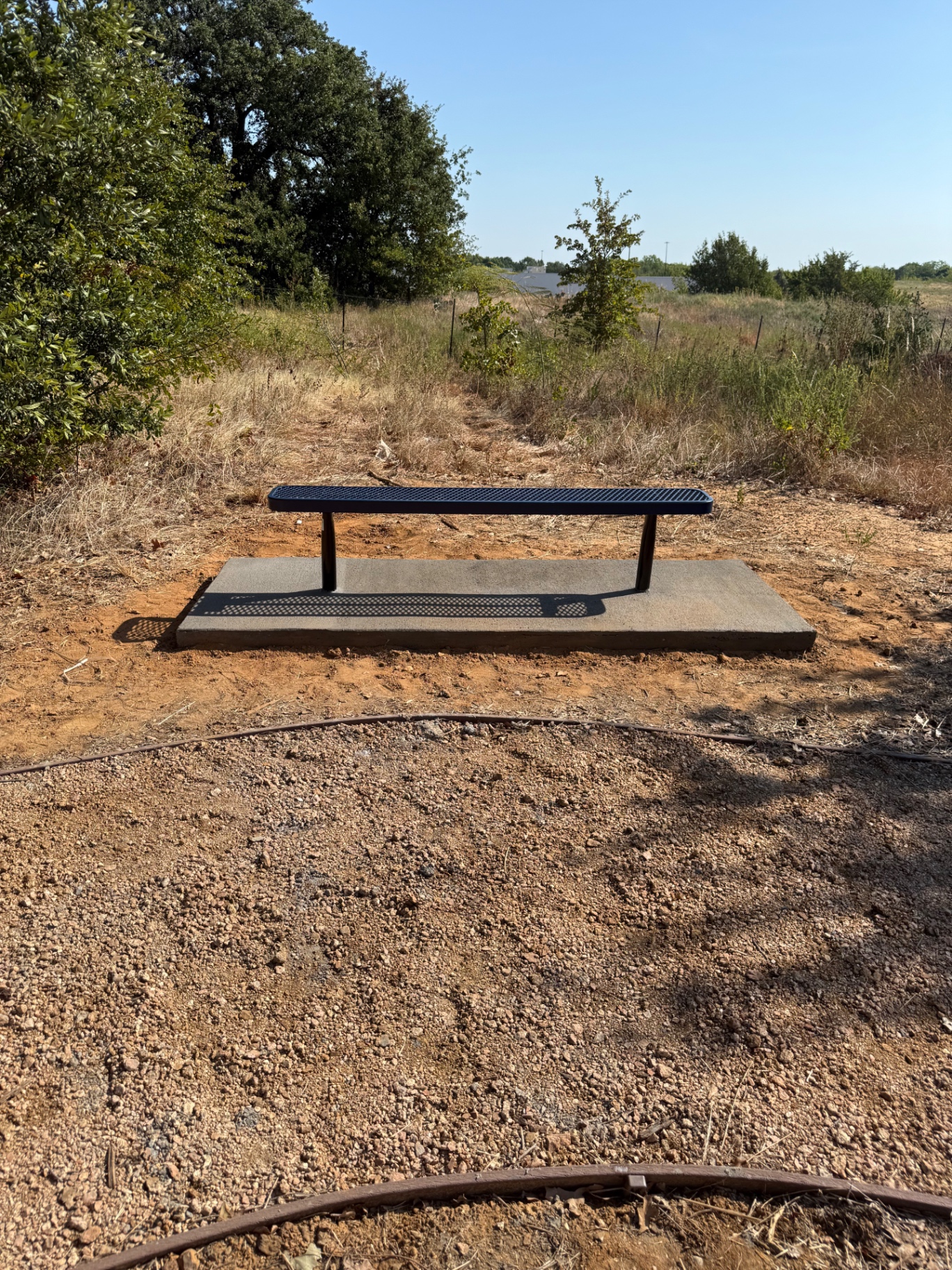 Concrete Bench Pad after