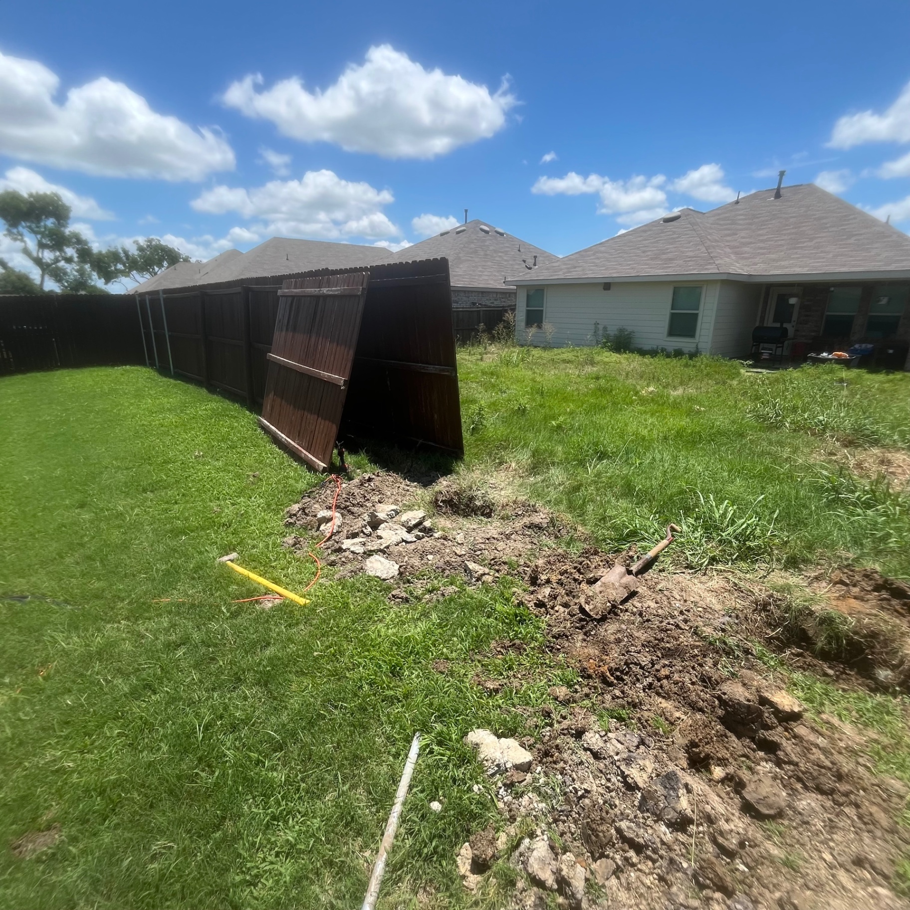 Fence Rebuild & Stain before