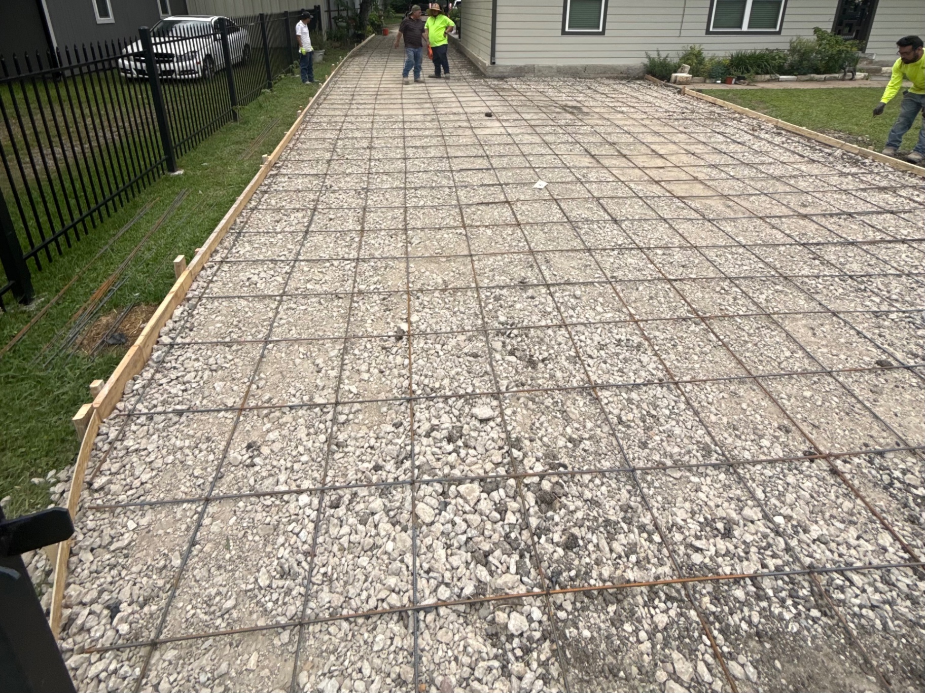 Driveway Pour before