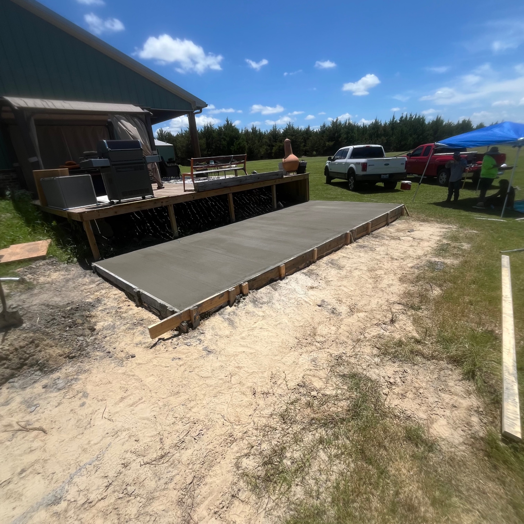 Backyard Concrete Slab after