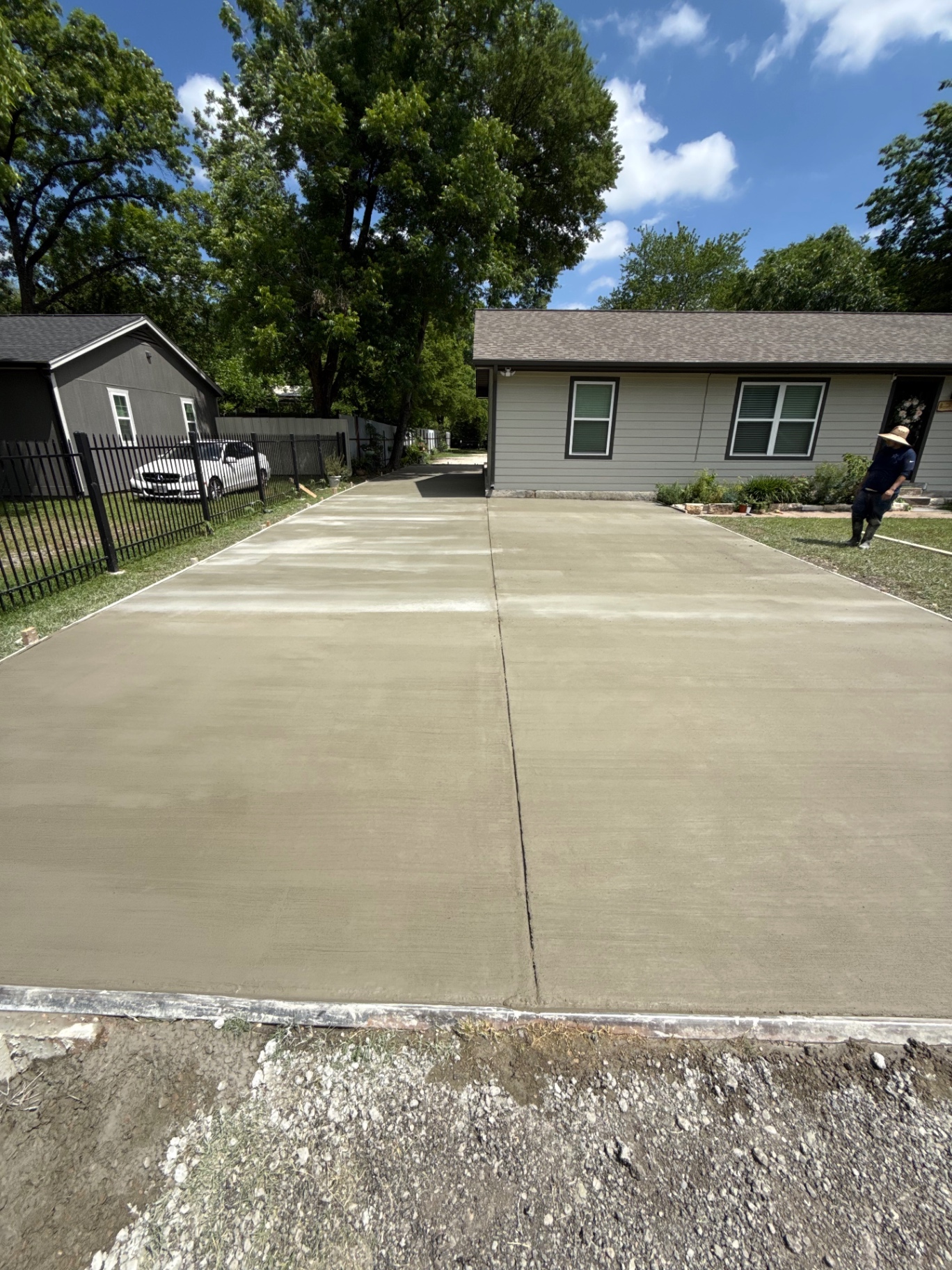 Driveway Pour after