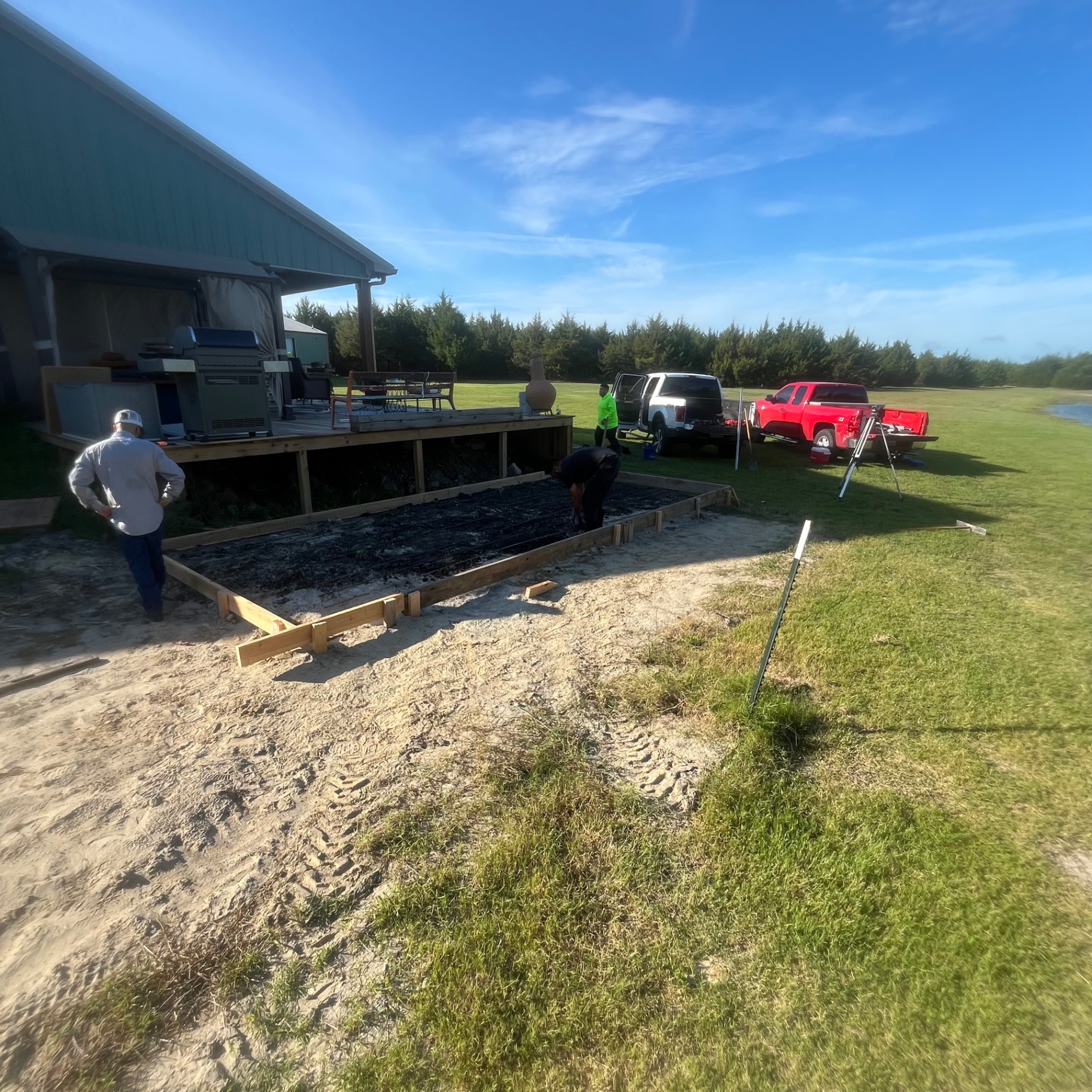 Backyard Concrete Slab before